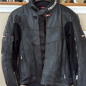 Teknic Black Performance Motorcycle Jacket in perfect condition